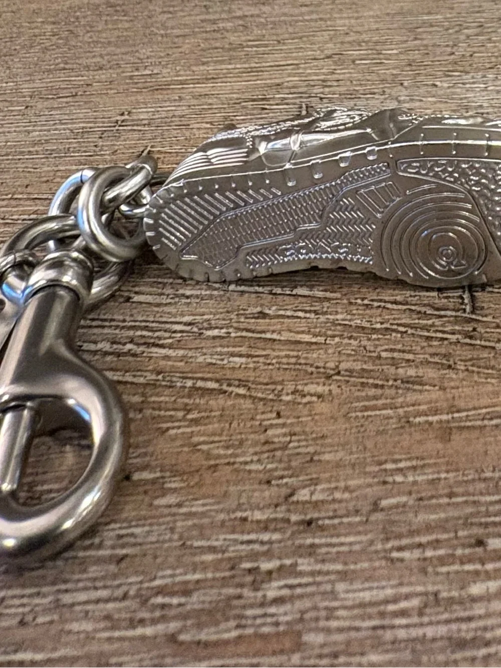 Coach Silver Sneaker Keychain Charm -